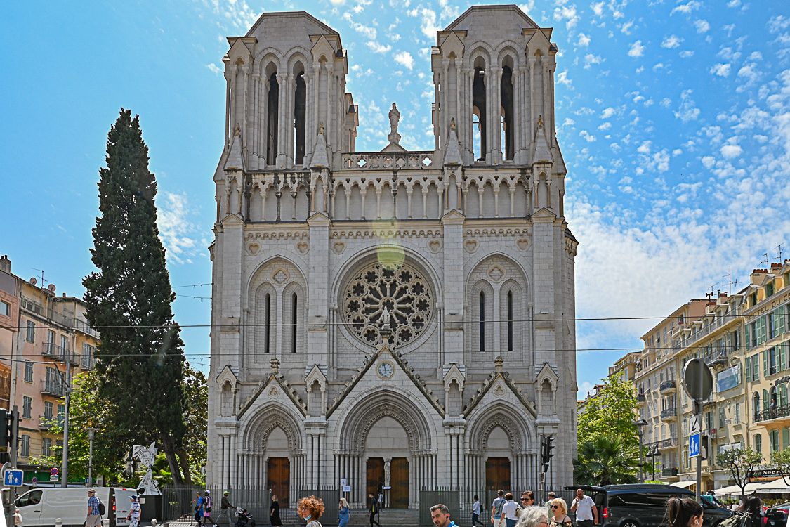 Die Basilika Notre Dame in der Fußgängerzone Nizzas. Foto: Volker Ammann