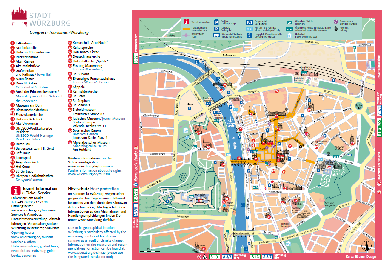 Stadtplan: ©Congress-Tourismus-Würzburg Stadtplan: ©Congress-Tourismus-Würzburg